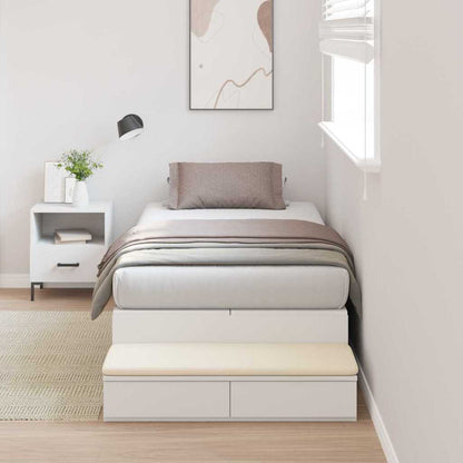 Struttura letto con contenitore Bianco 75 cm Legno multistrato