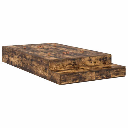 Struttura letto con contenitore con cassetto Rovere fumÃ© 120 cm