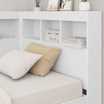 Letto Libreria Bianco 100 x 200 cm Legno multistrato