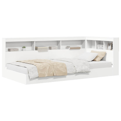 Letto Libreria Bianco 100 x 200 cm Legno multistrato