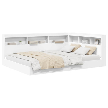 Letto Libreria Bianco 140 x 200 cm Legno multistrato