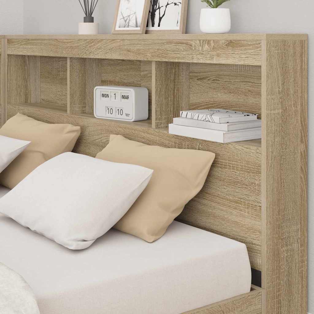 Letto Libreria rovere sonoma 150 x 200 cm Legno multistrato