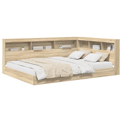 Letto Libreria rovere sonoma 150 x 200 cm Legno multistrato