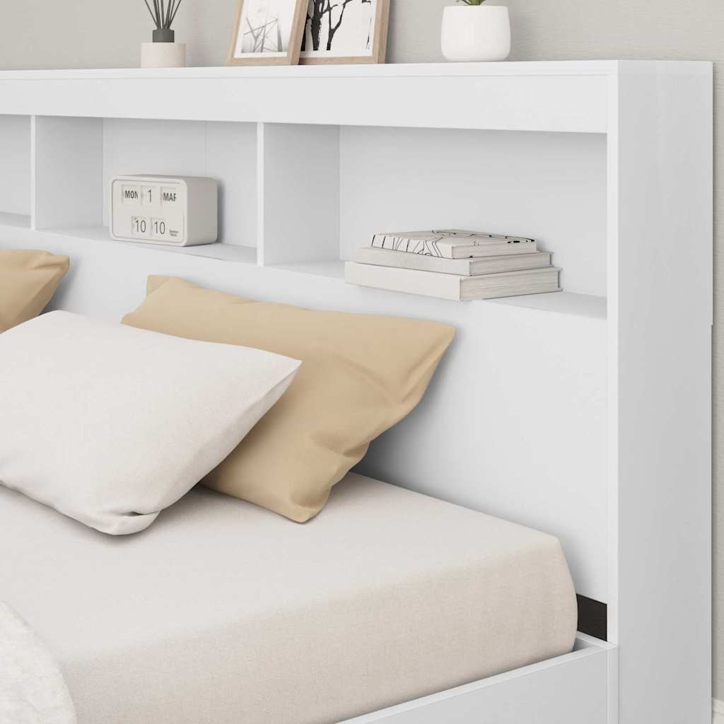 Letto Libreria Bianco 180 x 200 cm Legno multistrato