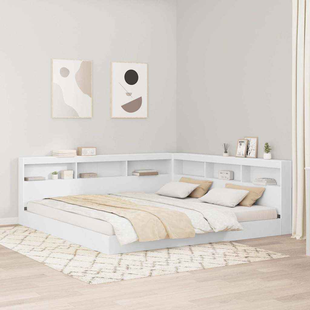 Letto Libreria Bianco 180 x 200 cm Legno multistrato