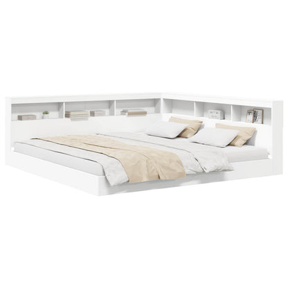 Letto Libreria Bianco 180 x 200 cm Legno multistrato