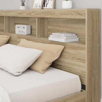 Letto Libreria rovere sonoma 180 x 200 cm Legno multistrato