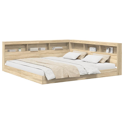 Letto Libreria rovere sonoma 180 x 200 cm Legno multistrato