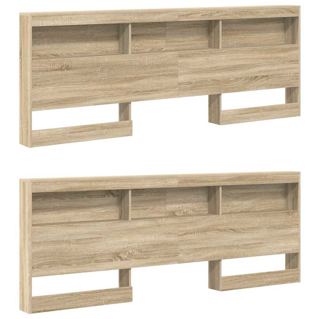 Letto Libreria rovere sonoma 180 x 200 cm Legno multistrato