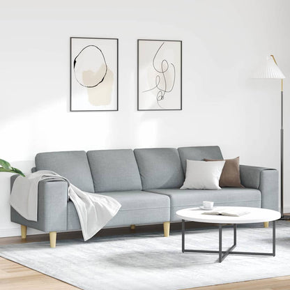 Divano per Soggiorno Grigio chiaro 250 x 77 x 76 cm Poliestere