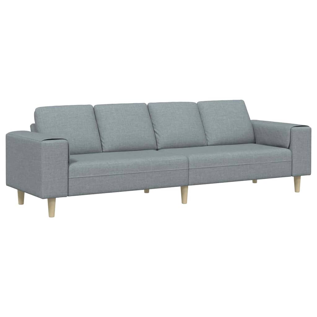 Divano per Soggiorno Grigio chiaro 250 x 77 x 76 cm Poliestere