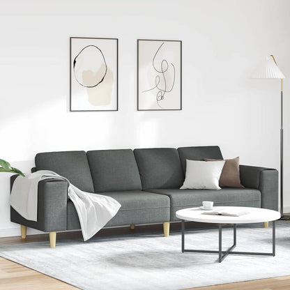 Divano per Soggiorno Grigio scuro 250 x 77 x 76 cm Poliestere