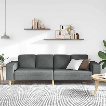 Divano per Soggiorno Grigio scuro 250 x 77 x 76 cm Poliestere