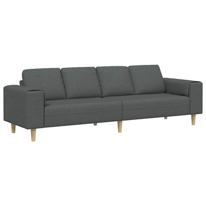 Divano per Soggiorno Grigio scuro 250 x 77 x 76 cm Poliestere