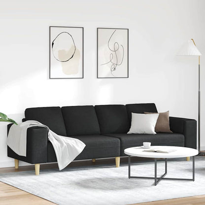 Divano per Soggiorno Nero 250 x 77 x 76 cm Poliestere