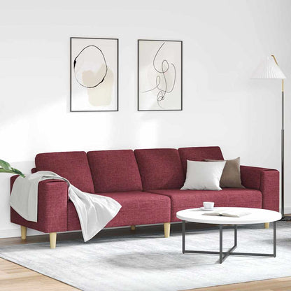 Divano per Soggiorno Rosso Vino 250 x 77 x 76 cm Poliestere