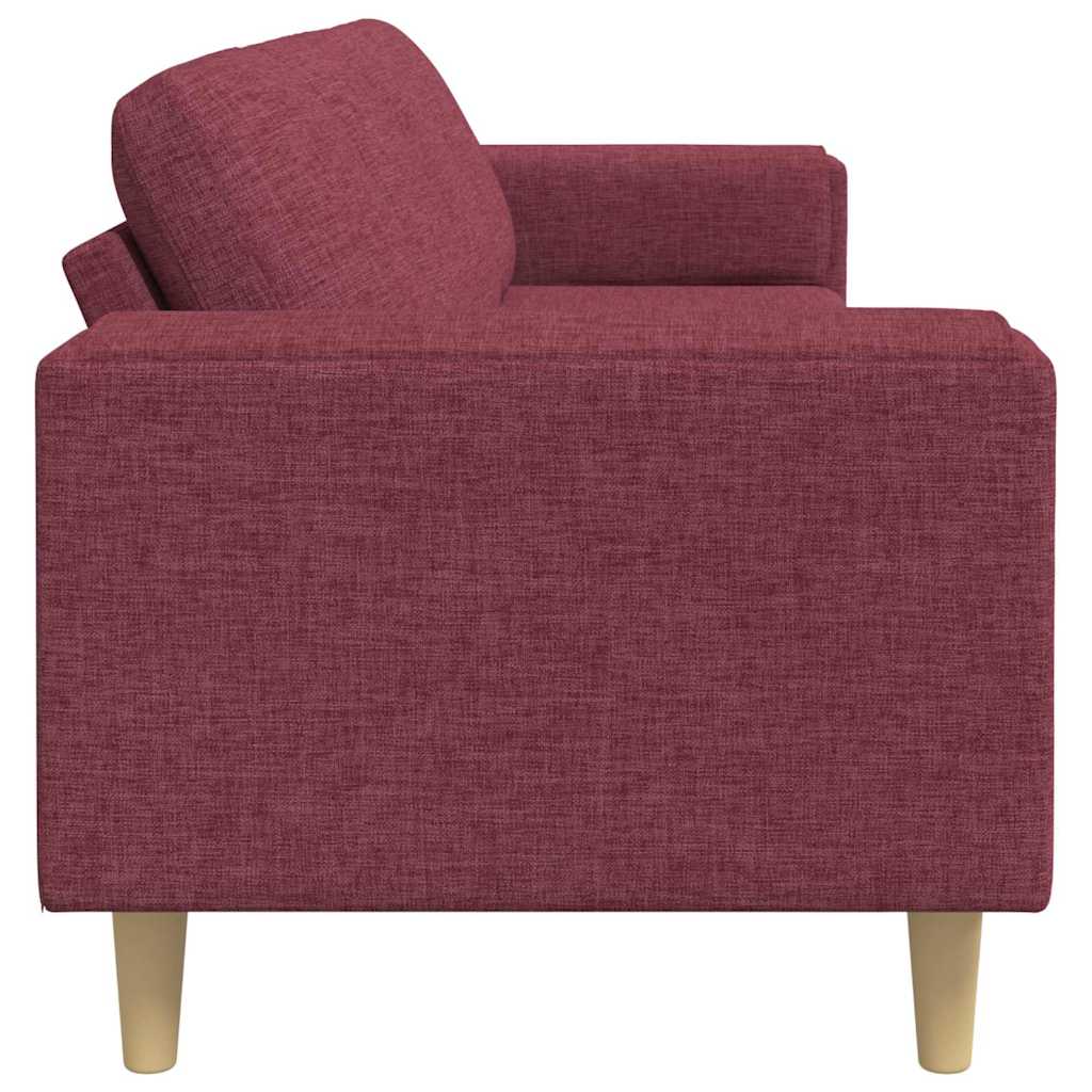 Divano per Soggiorno Rosso Vino 250 x 77 x 76 cm Poliestere
