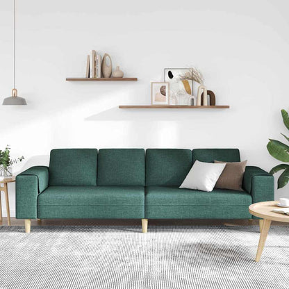 Divano per Soggiorno Verde Scuro 250 x 77 x 76 cm Poliestere