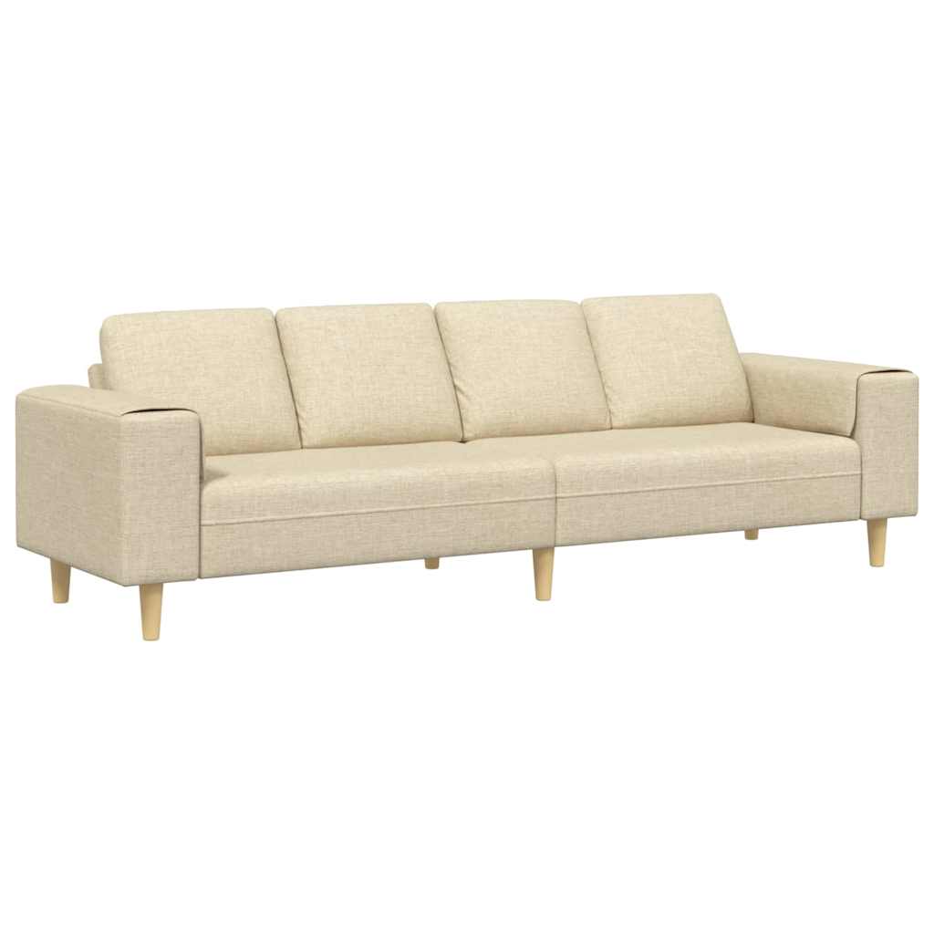 Divano per Soggiorno Crema 250 x 77 x 76 cm Poliestere