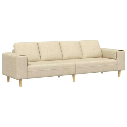 Divano per Soggiorno Crema 250 x 77 x 76 cm Poliestere