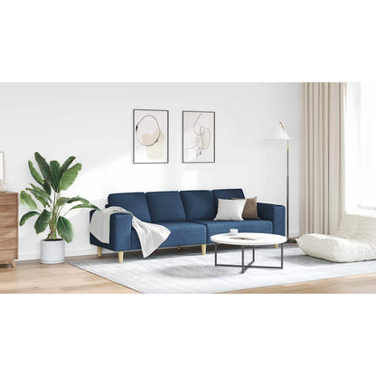 Divano per Soggiorno Blu 250 x 77 x 76 cm Poliestere