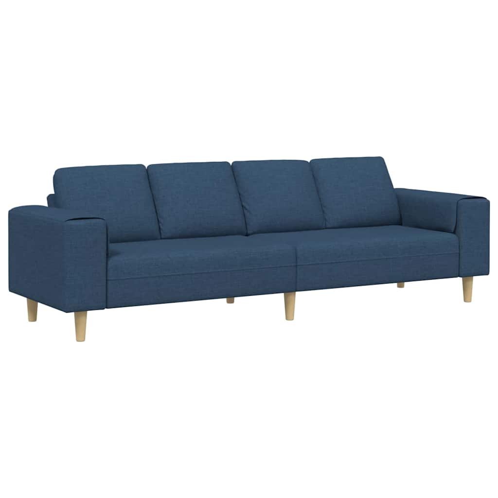 Divano per Soggiorno Blu 250 x 77 x 76 cm Poliestere