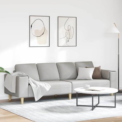 Divano per Soggiorno Grigio Nuvola 250 x 77 x 76 cm Poliestere