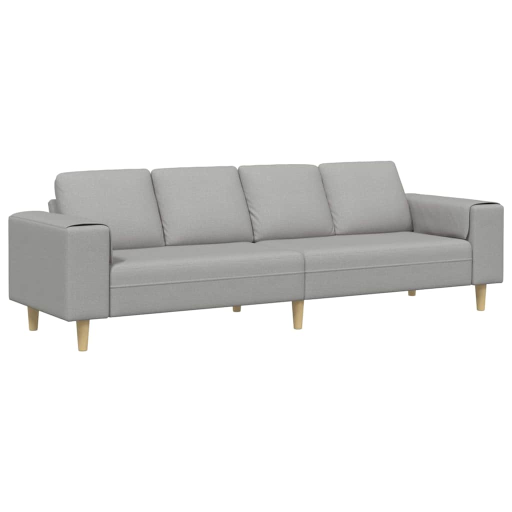 Divano per Soggiorno Grigio Nuvola 250 x 77 x 76 cm Poliestere