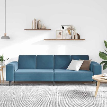 Divano per Soggiorno Blu 250 x 77 x 76 cm