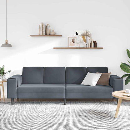 Divano per Soggiorno Grigio scuro 250 x 77 x 76 cm