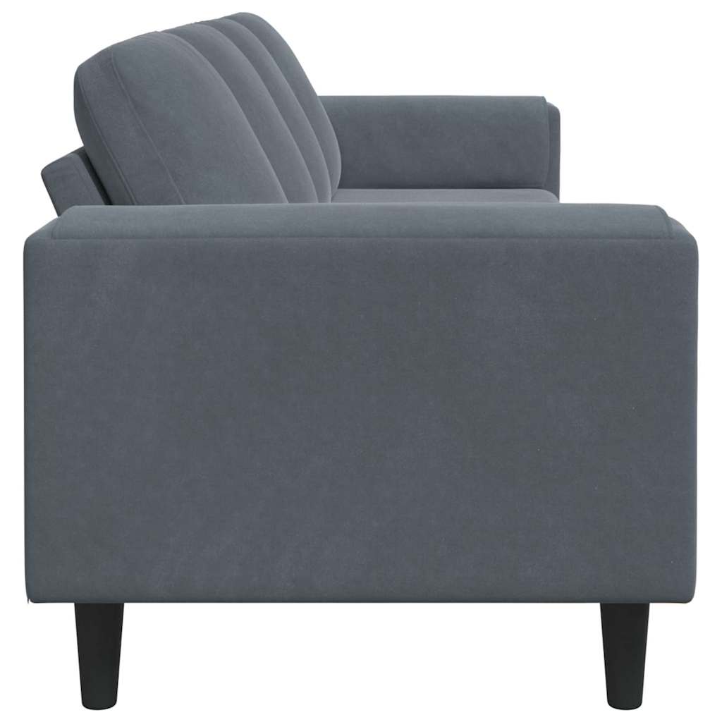 Divano per Soggiorno Grigio scuro 250 x 77 x 76 cm