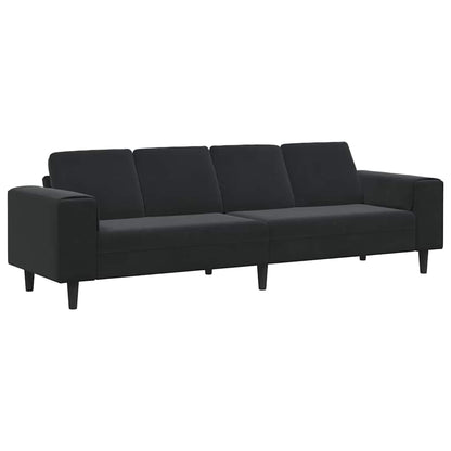 Divano per Soggiorno Nero 250 x 77 x 76 cm