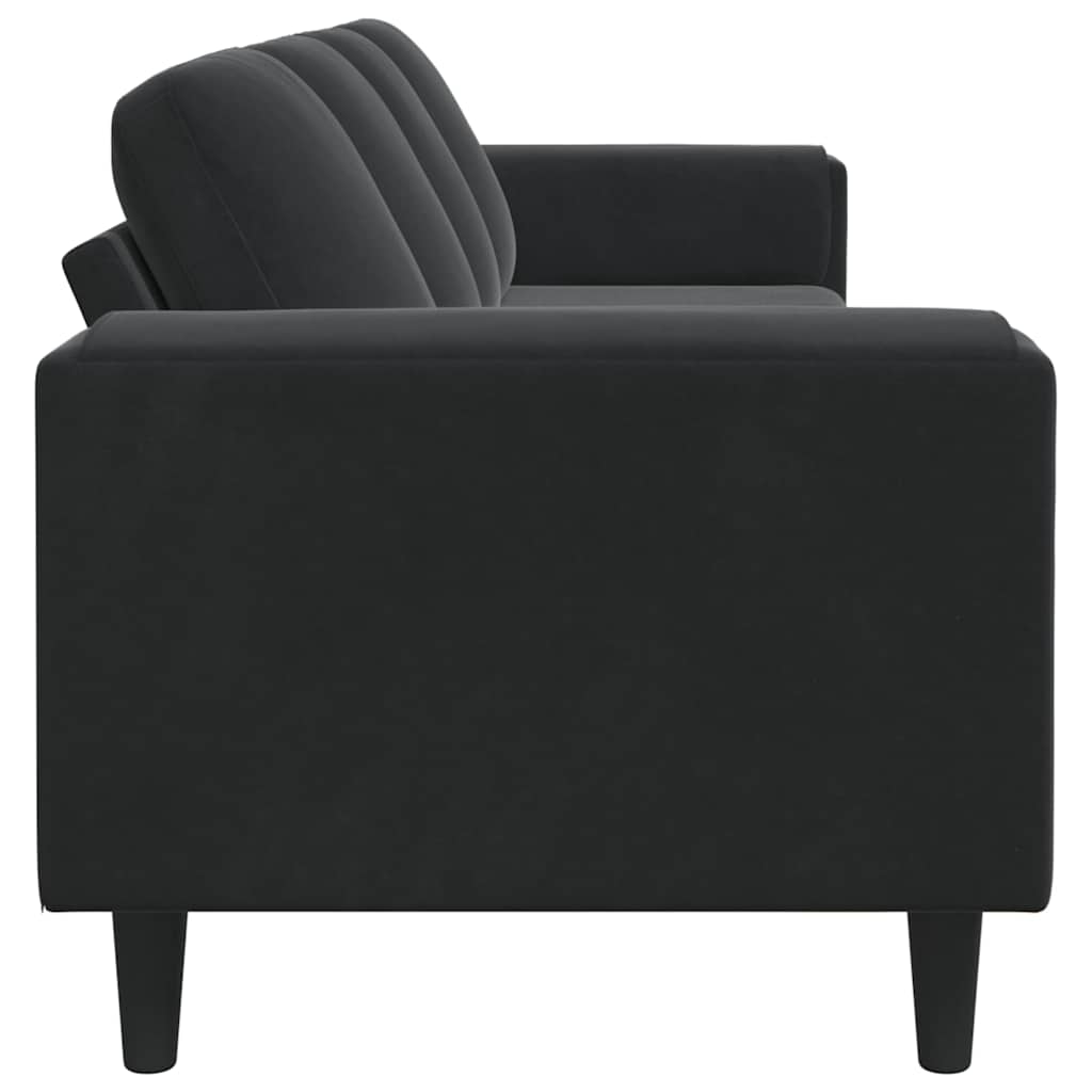 Divano per Soggiorno Nero 250 x 77 x 76 cm