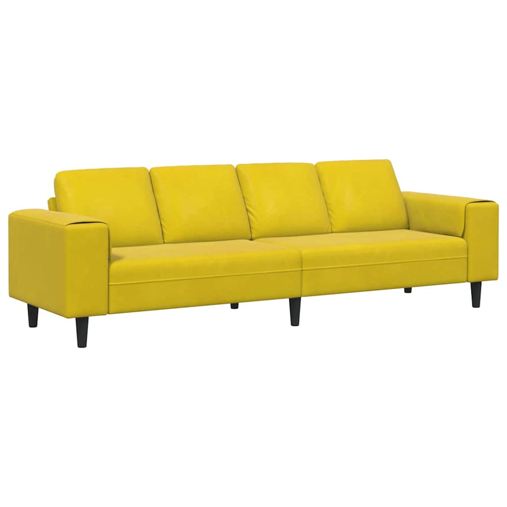 Divano per Soggiorno Giallo 250 x 77 x 76 cm