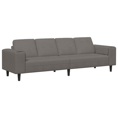 Divano Grigio chiaro 250 x 77 x 76 cm Tessuto in Cords