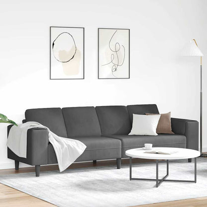 Divano Grigio scuro 250 x 77 x 76 cm Tessuto in Cords