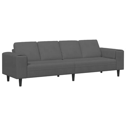 Divano Grigio scuro 250 x 77 x 76 cm Tessuto in Cords