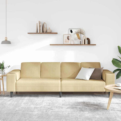 Divano Grigio Verde 250 x 77 x 76 cm Tessuto in Cords
