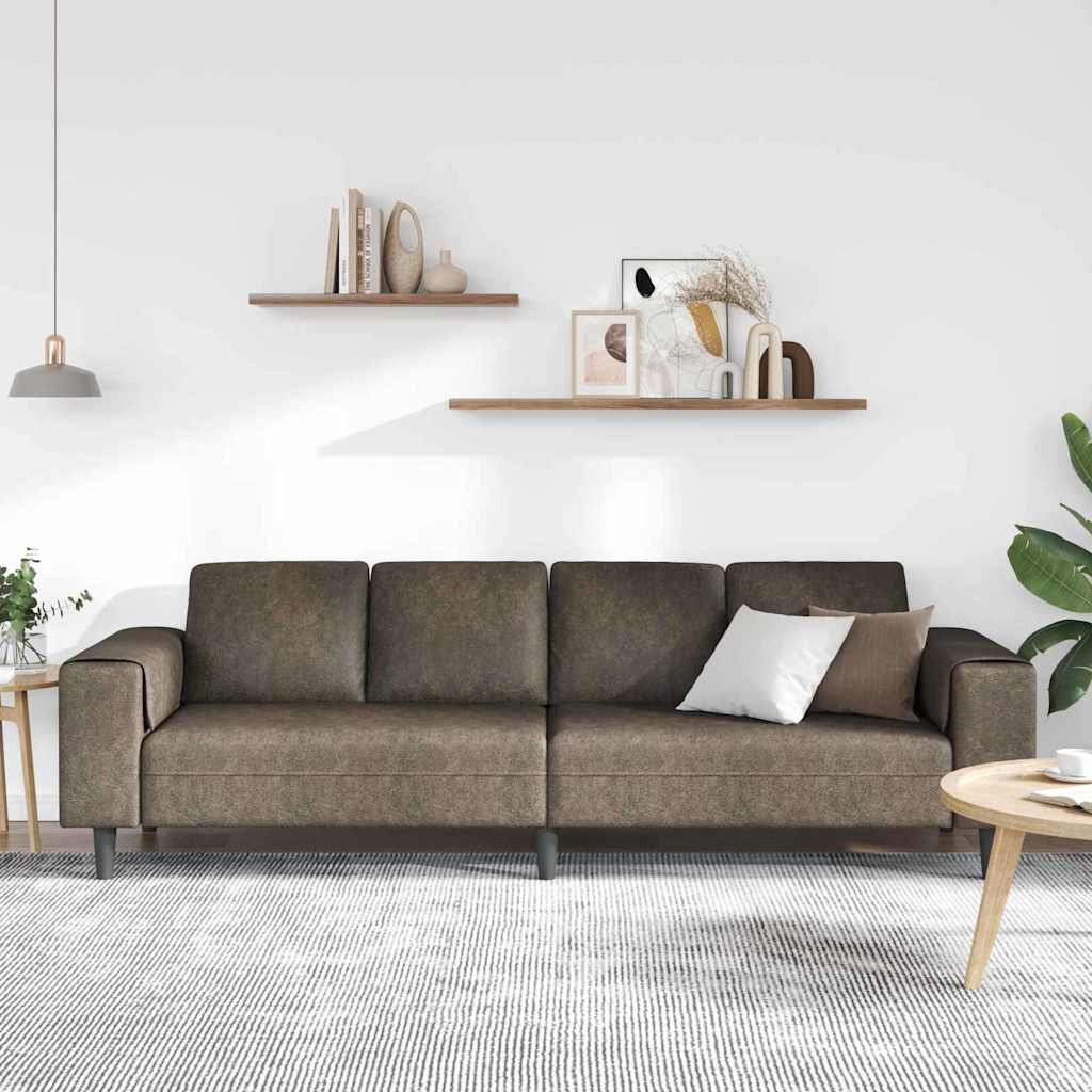 Divano per Soggiorno Grigio scuro 250 x 77 x 76 cm