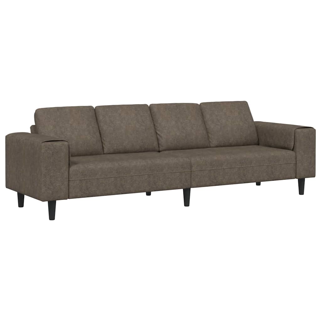 Divano per Soggiorno Grigio scuro 250 x 77 x 76 cm
