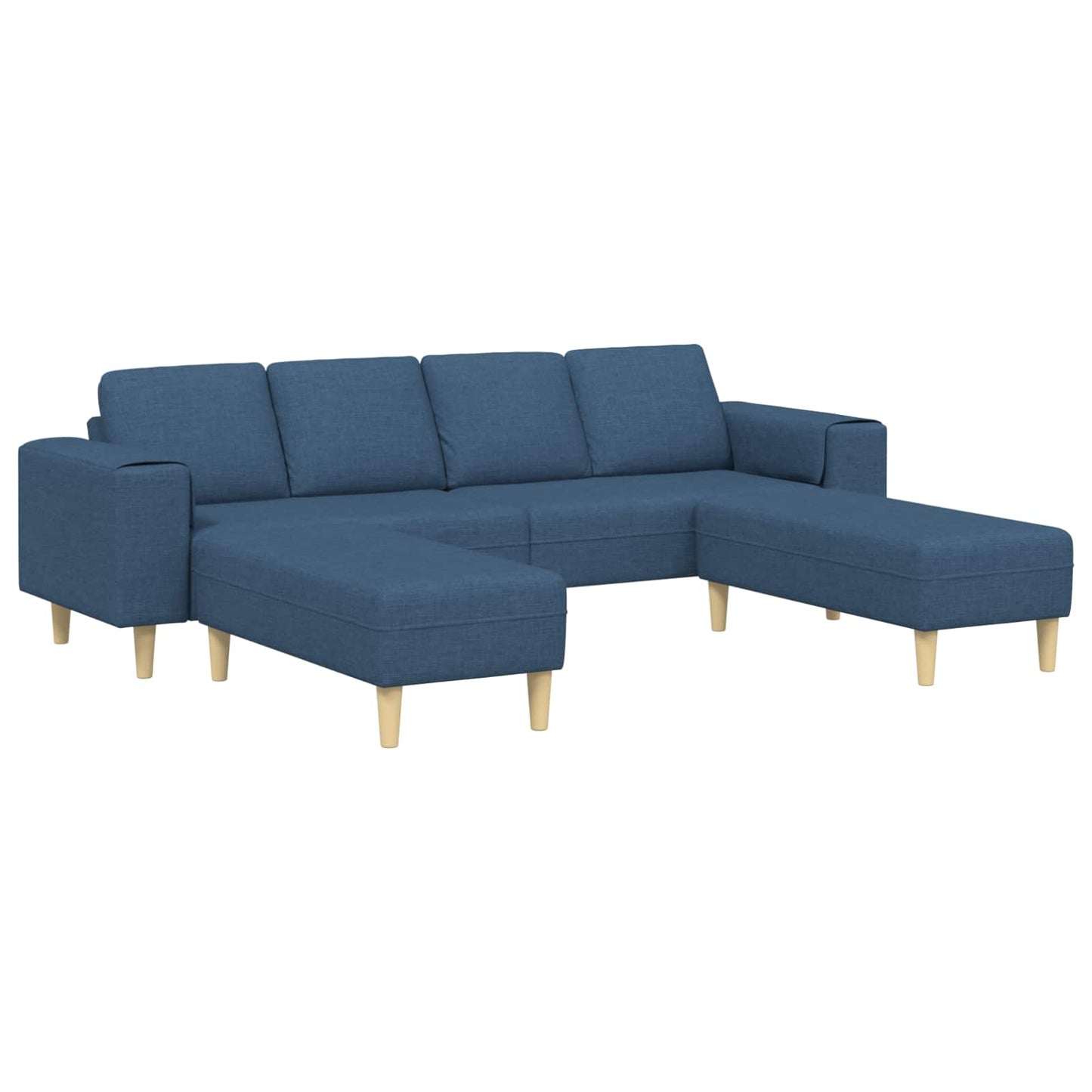 Divano per Soggiorno 3 pcs Blu Poliestere