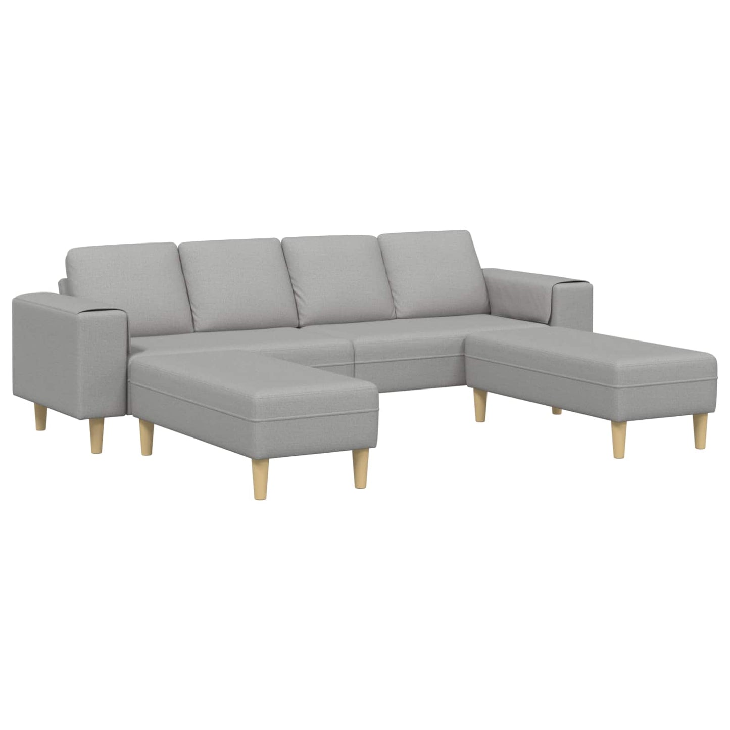Divano per Soggiorno 3 pcs Grigio Nuvola Poliestere