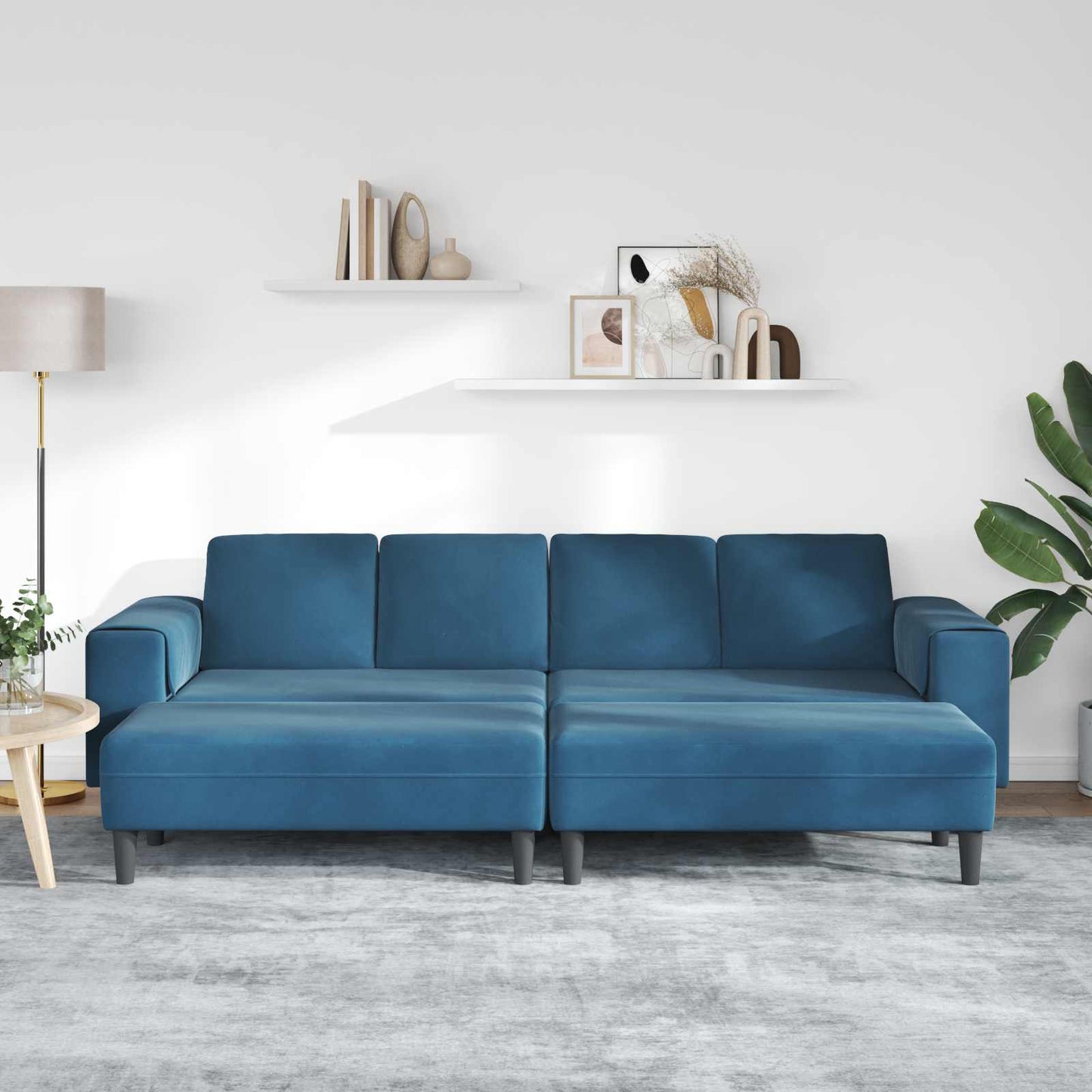 Divano per Soggiorno 3 pcs Blu