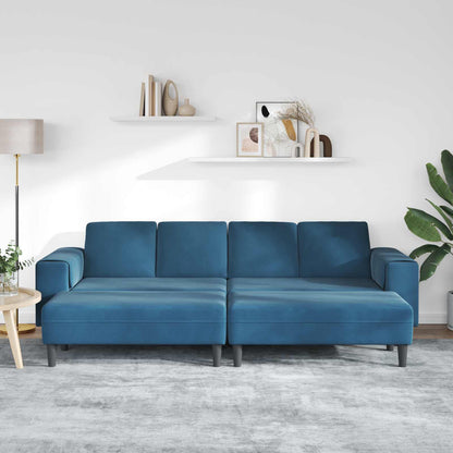 Divano per Soggiorno 3 pcs Blu
