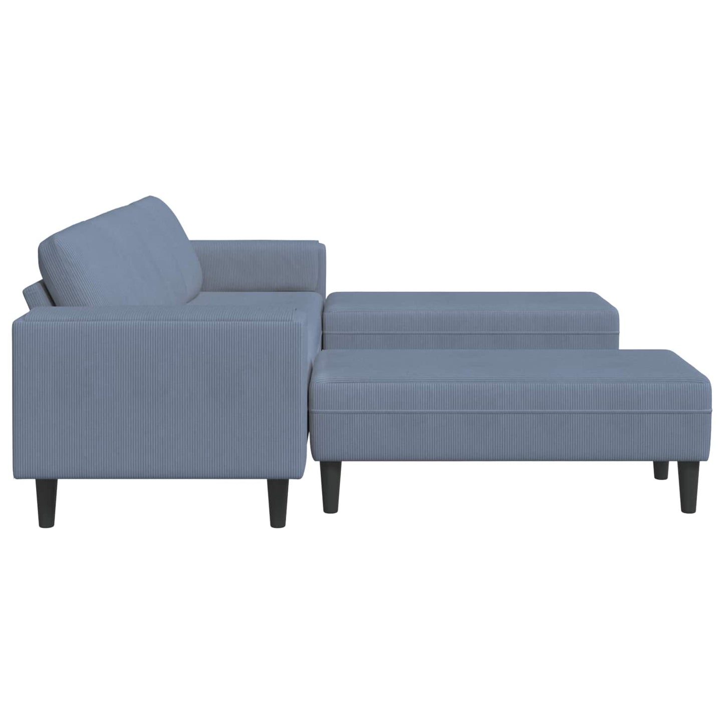 Divano con cuscino Blu 250 x 188 x 76 cm Tessuto in Cords