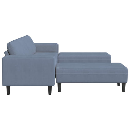 Divano con cuscino Blu 250 x 188 x 76 cm Tessuto in Cords