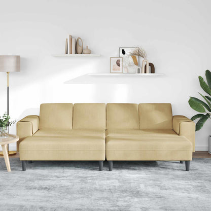 Divano Grigio Verde 250 x 188 x 76 cm Tessuto in Cords