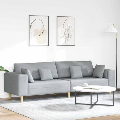 Divano con cuscino Grigio chiaro 250 x 77 x 76 cm Tessuto