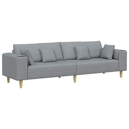 Divano con cuscino Grigio chiaro 250 x 77 x 76 cm Tessuto