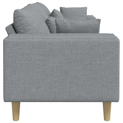 Divano con cuscino Grigio chiaro 250 x 77 x 76 cm Tessuto